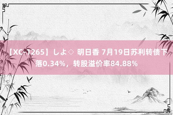 【XC-1265】しよ◇ 明日香 7月19日苏利转债下落0.34%，转股溢价率84.88%