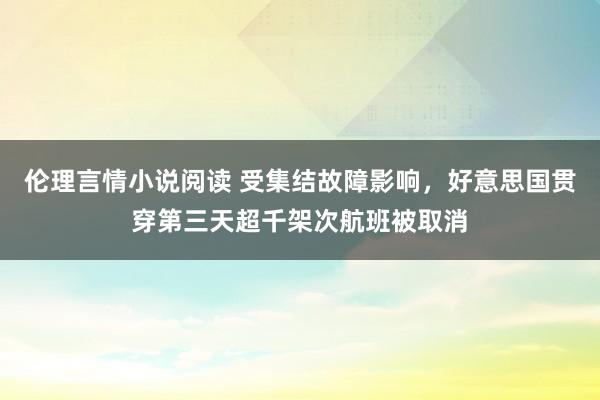 伦理言情小说阅读 受集结故障影响，好意思国贯穿第三天超千架次航班被取消