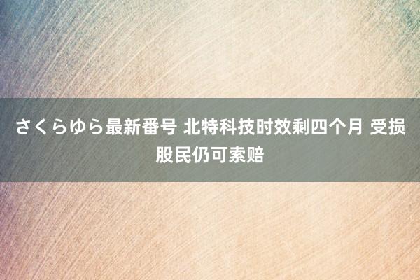 さくらゆら最新番号 北特科技时效剩四个月 受损股民仍可索赔