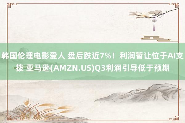 韩国伦理电影爱人 盘后跌近7%！利润暂让位于AI支拨 亚马逊(AMZN.US)Q3利润引导低于预期