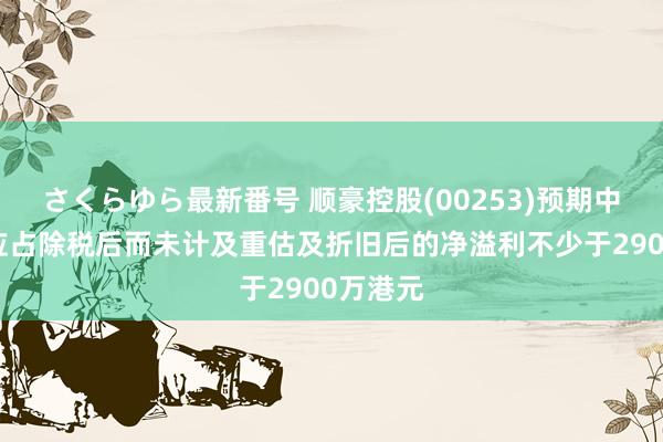 さくらゆら最新番号 顺豪控股(00253)预期中期激动应占除税后而未计及重估及折旧后的净溢利不少于2900万港元