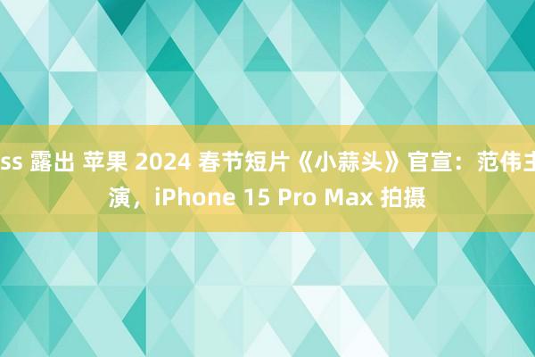 fss 露出 苹果 2024 春节短片《小蒜头》官宣：范伟主演，iPhone 15 Pro Max 拍摄