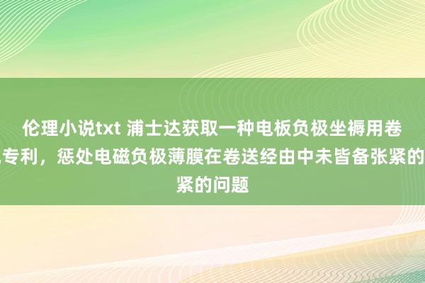 伦理小说txt 浦士达获取一种电板负极坐褥用卷绕机专利，惩处电磁负极薄膜在卷送经由中未皆备张紧的问题