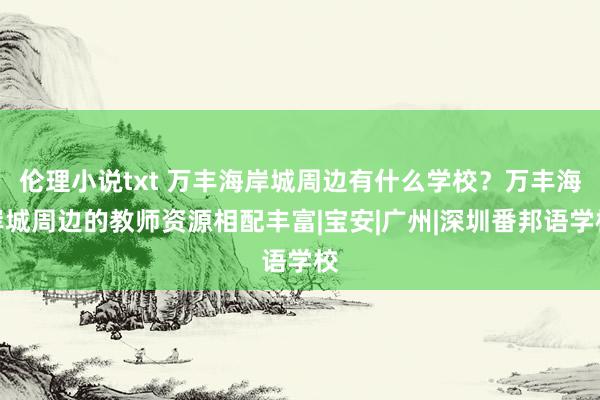 伦理小说txt 万丰海岸城周边有什么学校？万丰海岸城周边的教师资源相配丰富|宝安|广州|深圳番邦语学校